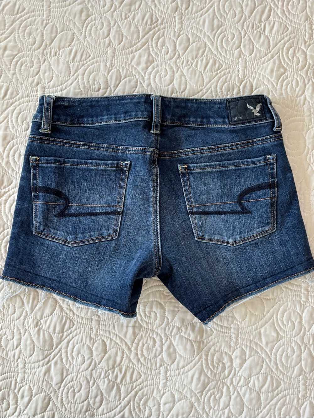 American Eagle Outfitters Dark Wash Shortie Jean Shorts - Picture 10 of 10
